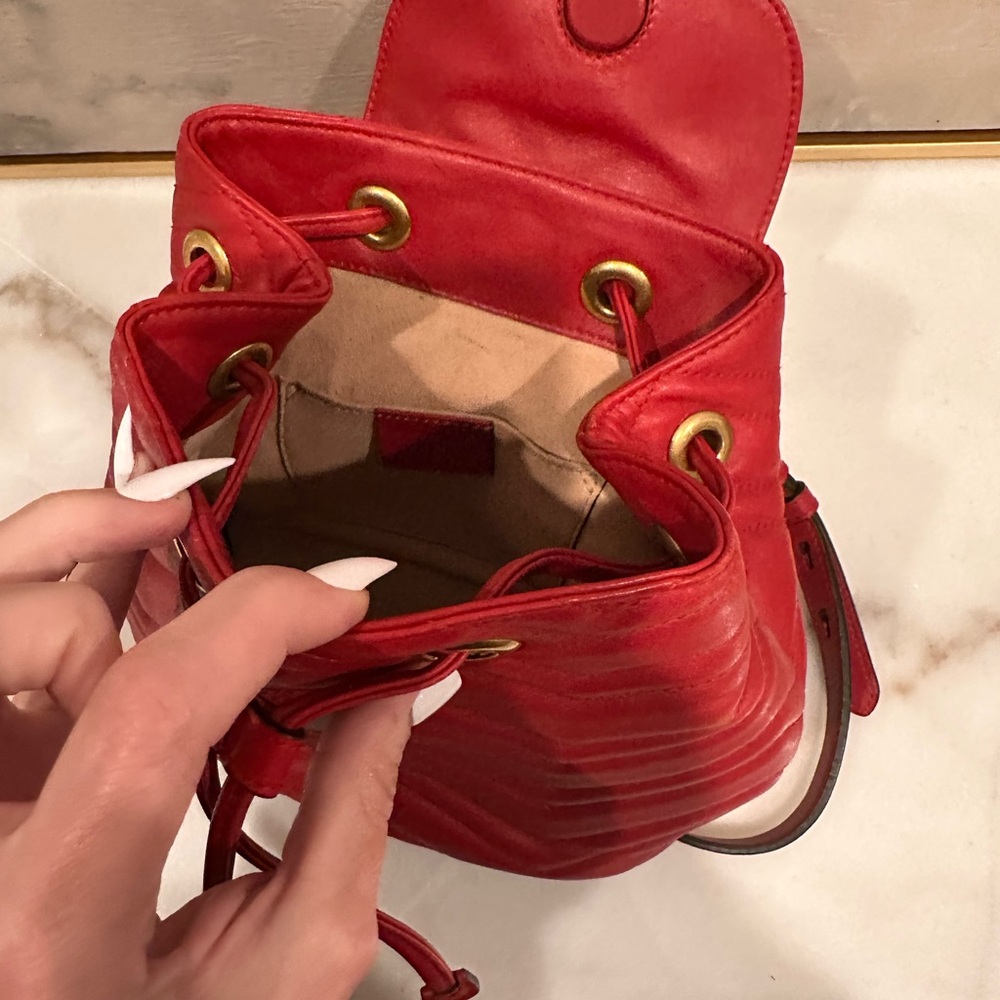 Red Gucci Women's Backpack - Picture 3 of 4